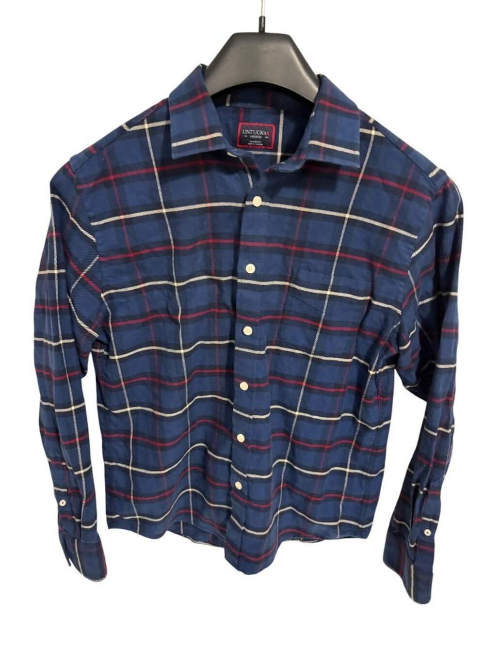 UNTUCKit Long Sleeve Button Flannel Shirt Men’s Medium Multicolor Check